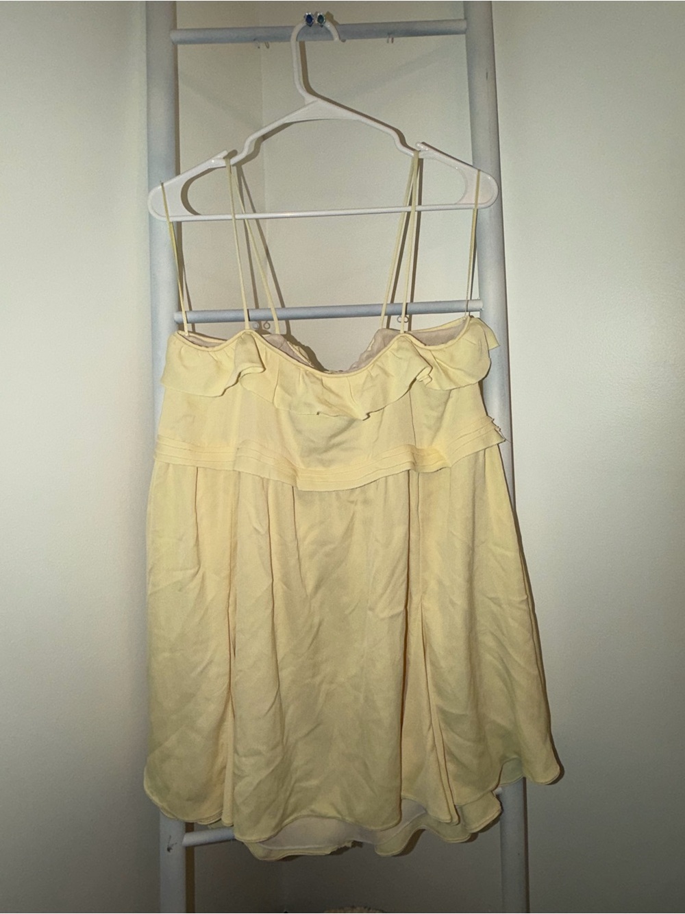 Zara Yellow Ruffle Mini Dress - Picture 2 of 5
